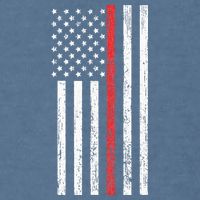 Thin RedLine Firefighter Flag Distressed Effect Garment-Dyed Sweatshirt
