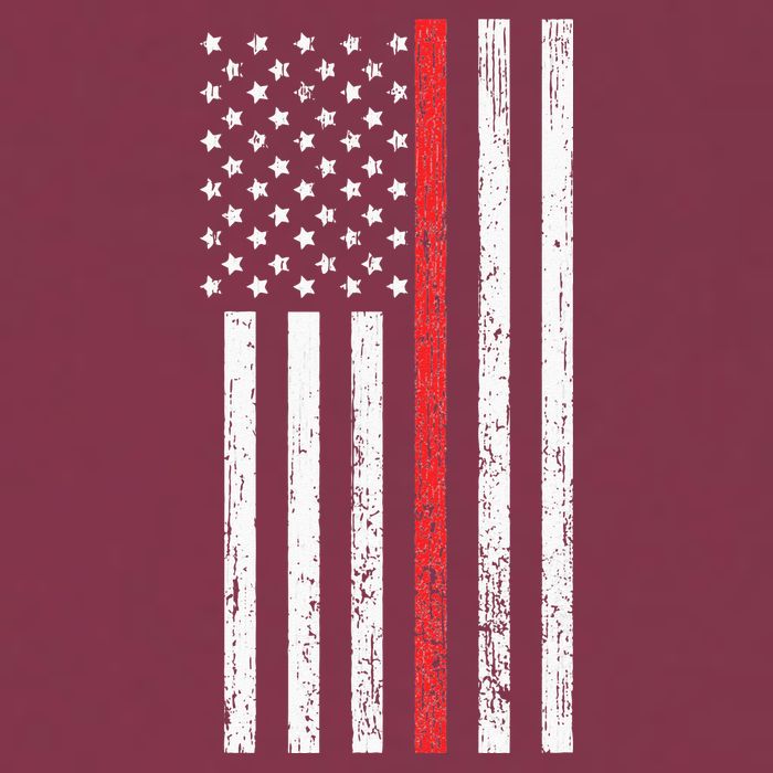 Thin RedLine Firefighter Flag Distressed Effect 16oz Travel Tumbler