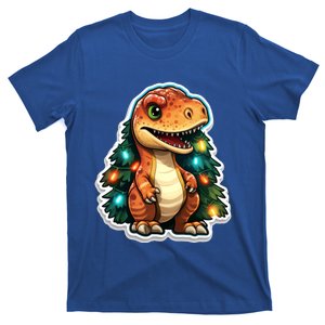 Tree Rex Funny Christmas Tree T Rex Dinosaur Santa Claus Hat Cool Gift T-Shirt