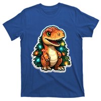 Tree Rex Funny Christmas Tree T Rex Dinosaur Santa Claus Hat Cool Gift T-Shirt