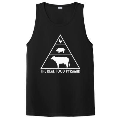 The Real Food Pyramid For Carnivores PosiCharge Competitor Tank