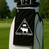The Real Food Pyramid For Carnivores Golf Towel