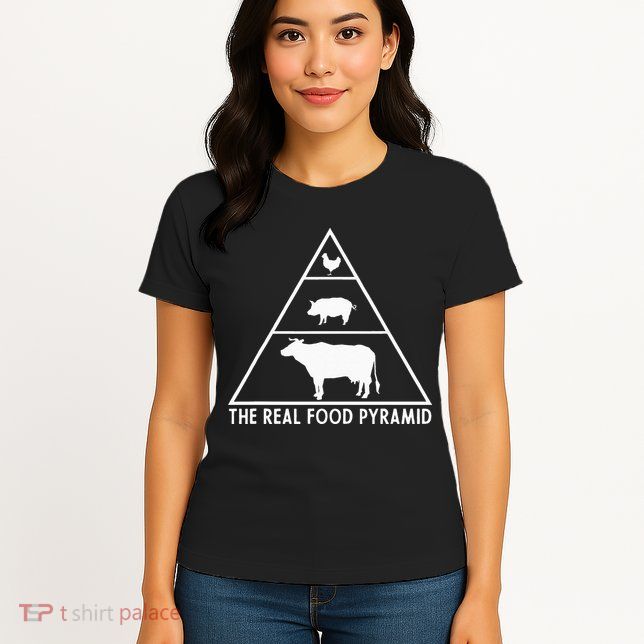 The Real Food Pyramid For Carnivores Womens T-Shirt
