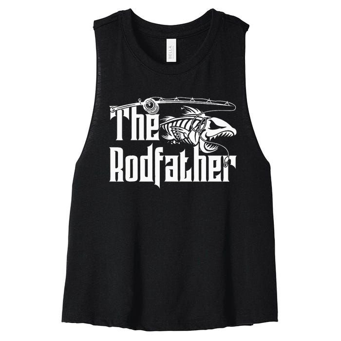 The Rodfather Fishing Women's Racerback Cropped Tank