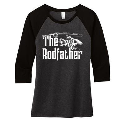 The Rodfather Fishing Women's Tri-Blend 3/4-Sleeve Raglan Shirt