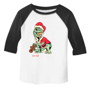 T Rex Fa Ra Ra Rawr Christmas Dinosaur Gingerbread Oh No Great Gift Toddler Fine Jersey T-Shirt