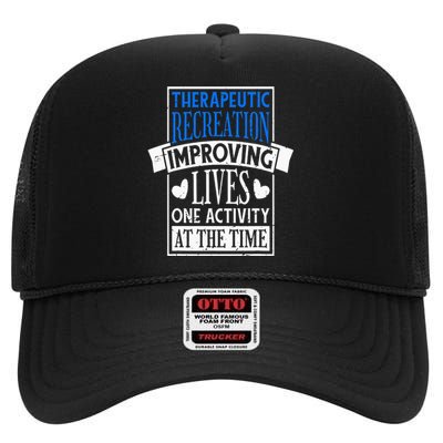 Therapeutic Recreation For Recreational Therapy High Crown Mesh Back Trucker Hat