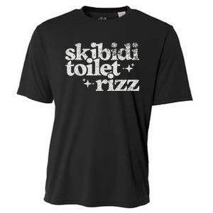 Toilet Rizz Funny Meme Cooling Performance Crew T-Shirt