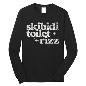 Toilet Rizz Funny Meme Long Sleeve Shirt