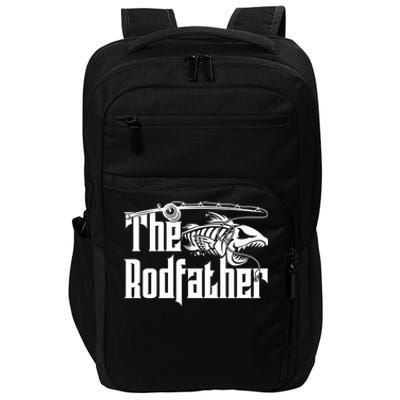 The Rodfather Funny Fishing Skeleton Fish Father's Day Meaningful Gift Impact Tech Backpack