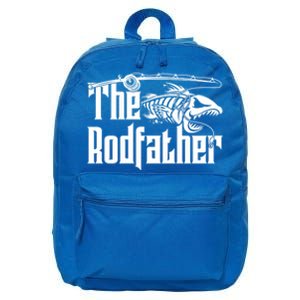 The Rodfather Funny Fishing Skeleton Fish Father's Day Meaningful Gift 16 in Basic Backpack