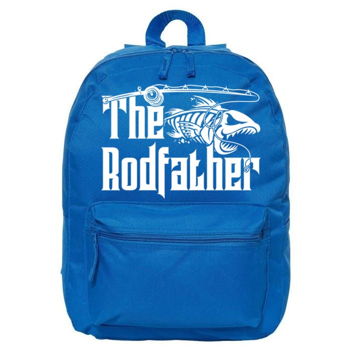 The Rodfather Funny Fishing Skeleton Fish Father's Day Meaningful Gift 16 in Basic Backpack