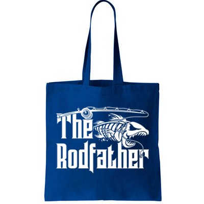 The Rodfather Funny Fishing Skeleton Fish Father's Day Meaningful Gift Tote Bag