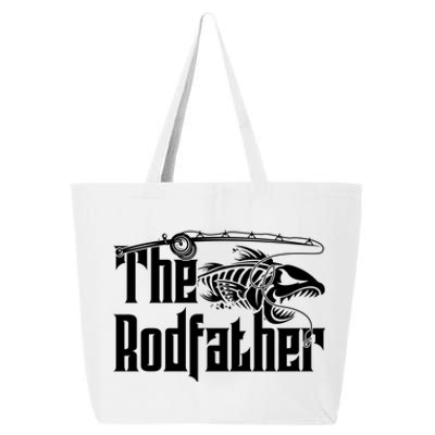 The Rodfather Funny Fishing Skeleton Fish Father's Day Meaningful Gift 25L Jumbo Tote