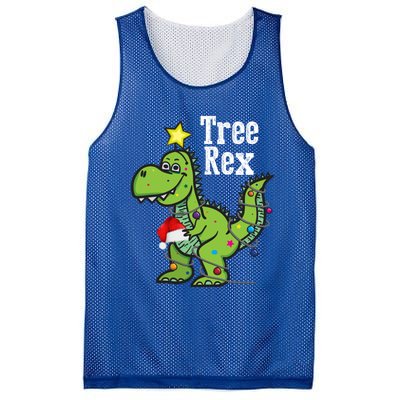 Tree Rex Funny Christmas Tree Santa Dino Holiday Costume Funny Gift Mesh Reversible Basketball Jersey Tank