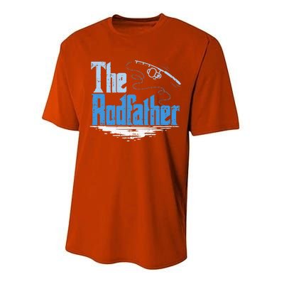 The Rodfather Funny Fishing Parody Performance Sprint T-Shirt