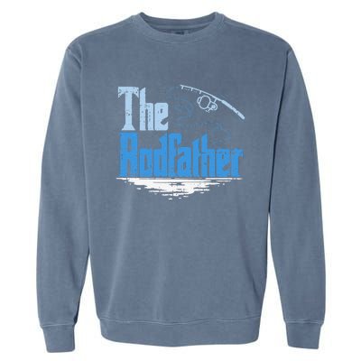 The Rodfather Funny Fishing Parody Garment-Dyed Sweatshirt