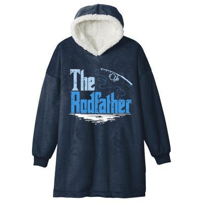 The Rodfather Funny Fishing Parody Hooded Wearable Blanket