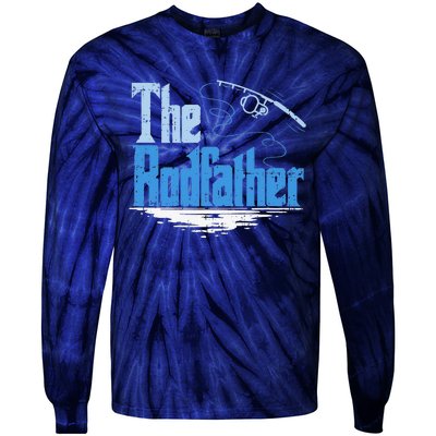 The Rodfather Funny Fishing Parody Tie-Dye Long Sleeve Shirt