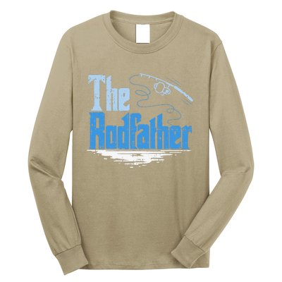 The Rodfather Funny Fishing Parody Long Sleeve Shirt