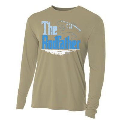 The Rodfather Funny Fishing Parody Cooling Performance Long Sleeve Crew