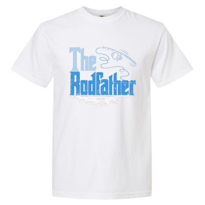 The Rodfather Funny Fishing Parody Garment-Dyed Heavyweight T-Shirt