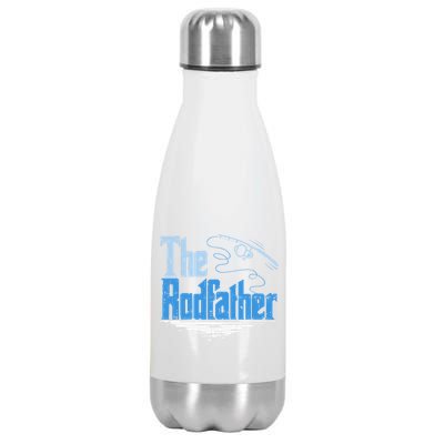 The Rodfather Funny Fishing Parody Stainless Steel Insulated Water Bottle