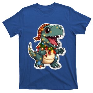 Tree Rex Funny Christmas Tree T Rex Dinosaur Santa Claus Hat Cool Gift T-Shirt