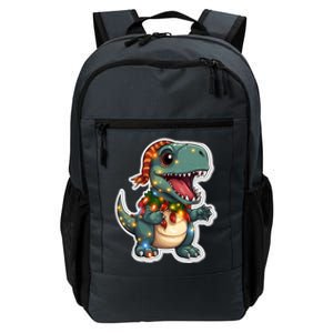 Tree Rex Funny Christmas Tree T Rex Dinosaur Santa Claus Hat Cool Gift Daily Commute Backpack