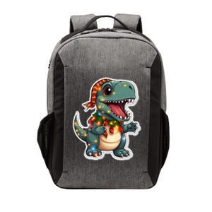 Tree Rex Funny Christmas Tree T Rex Dinosaur Santa Claus Hat Cool Gift Vector Backpack