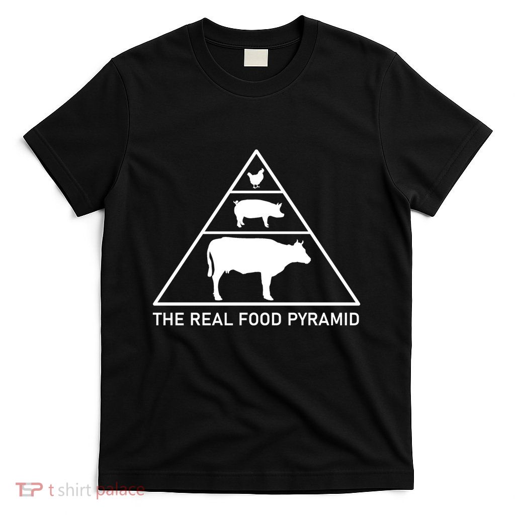 The Real Food Pyramid Beef Pork Chicken T-Shirt