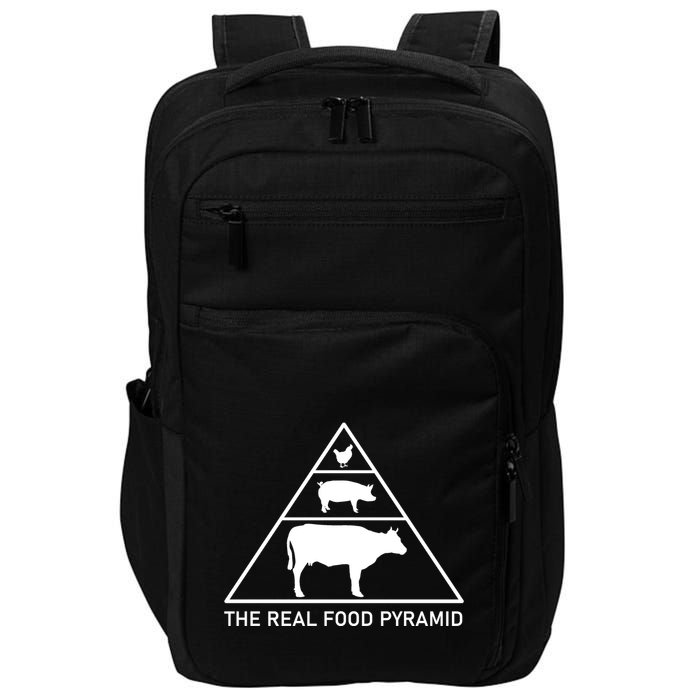 The Real Food Pyramid Beef Pork Chicken Impact Tech Backpack
