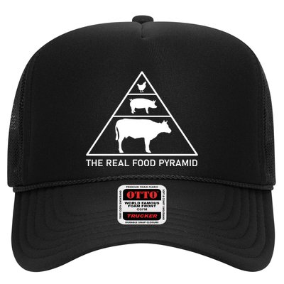 The Real Food Pyramid Beef Pork Chicken Trucker Hat