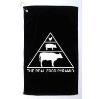 The Real Food Pyramid Beef Pork Chicken Golf Towel