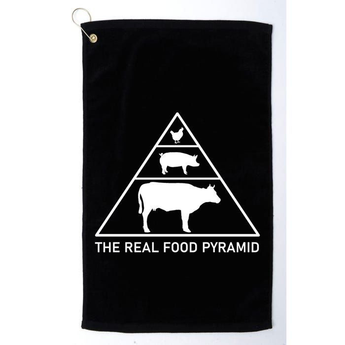 The Real Food Pyramid Beef Pork Chicken Golf Towel