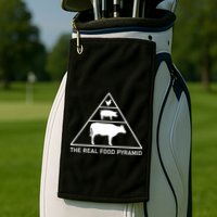 The Real Food Pyramid Beef Pork Chicken Golf Towel