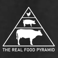 The Real Food Pyramid Beef Pork Chicken Golf Towel