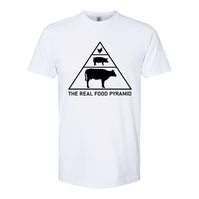 The Real Food Pyramid Beef Pork Chicken Softstyle® CVC T-Shirt