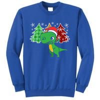 Tree Rex Funny Dinosaur Christmas Santa Hat Xmas Tree Gift Sweatshirt