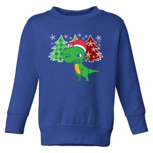 Tree Rex Funny Dinosaur Christmas Santa Hat Xmas Tree Gift Toddler Sweatshirt