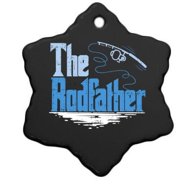 The Rodfather Funny Fishing Parody Gift Meaningful Gift Ceramic Star Ornament