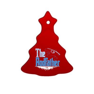 The Rodfather Funny Fishing Parody Gift Meaningful Gift Ceramic Tree Ornament