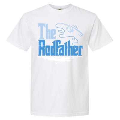 The Rodfather Funny Fishing Parody Gift Meaningful Gift Garment-Dyed Heavyweight T-Shirt