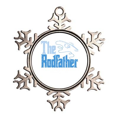 The Rodfather Funny Fishing Parody Gift Meaningful Gift Metallic Star Ornament