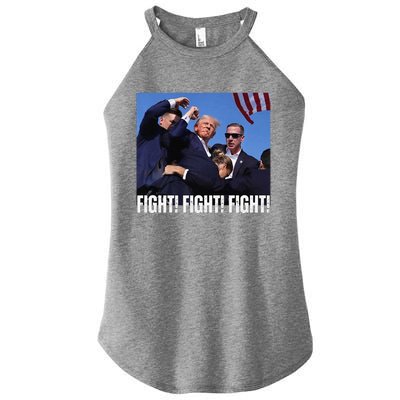 Trump Rally Fight Trump Rally Fight! Fight! Fight! Women’s Perfect Tri Rocker Tank