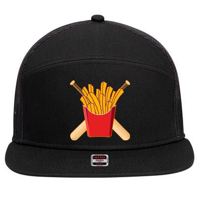 Team Rally Fries 7 Panel Mesh Trucker Snapback Hat