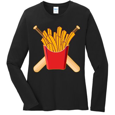 Team Rally Fries Ladies Long Sleeve Shirt