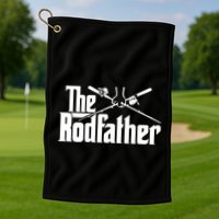 The Rodfather Funny Golf Towel