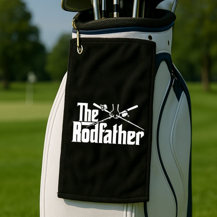 The Rodfather Funny Golf Towel