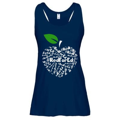 Teacher Red for Ed Teacher Protest Ladies Essential Flowy Tank